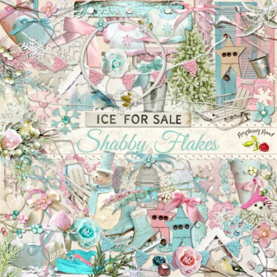 Shabby Flakes Element Set - Click Image to Close