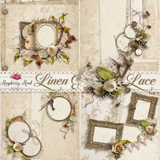 Linen And Lace QP Set - Click Image to Close
