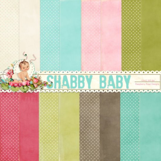 Shabby Baby Dotts Solids Paper - Click Image to Close
