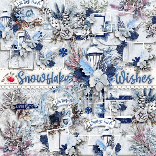 Snowflake Wishes Cluster Set - Click Image to Close