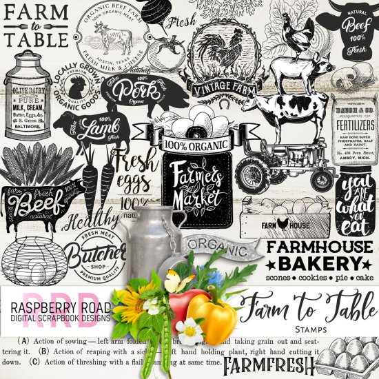 Farm To Table Stamps - Click Image to Close