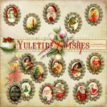 Yuletide Wishes Glass Charm Set Yuletide Wishes Glass Charm Set