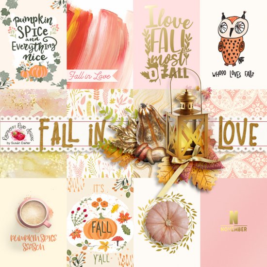 Fall In Love 2 Journal Cards - Click Image to Close
