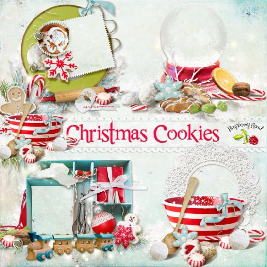Christmas Cookies Cluster Set - Click Image to Close
