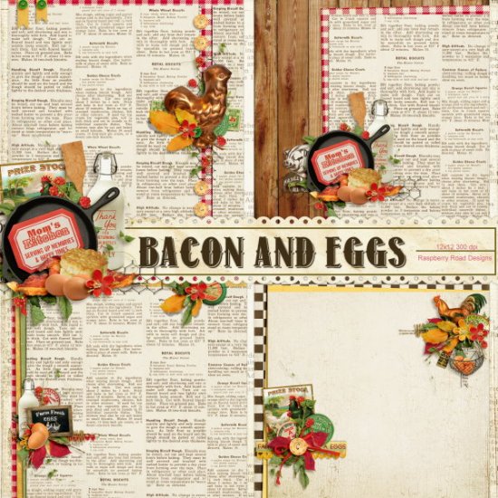 Bacon And Eggs Stacked Paper - Click Image to Close