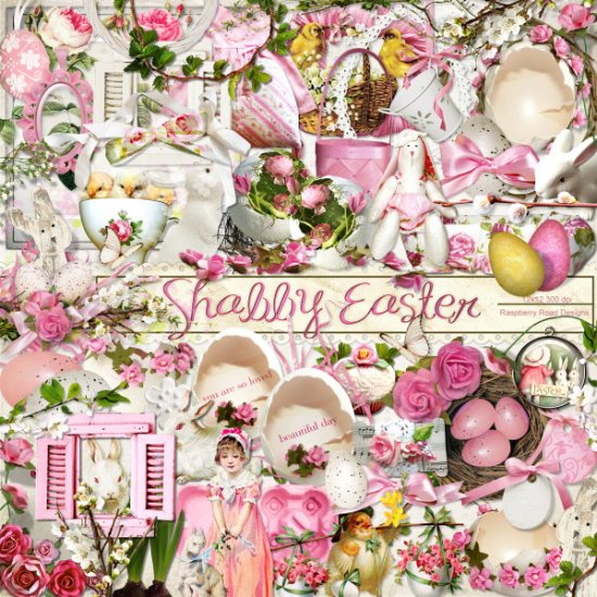 Shabby Easter Element Set - Click Image to Close