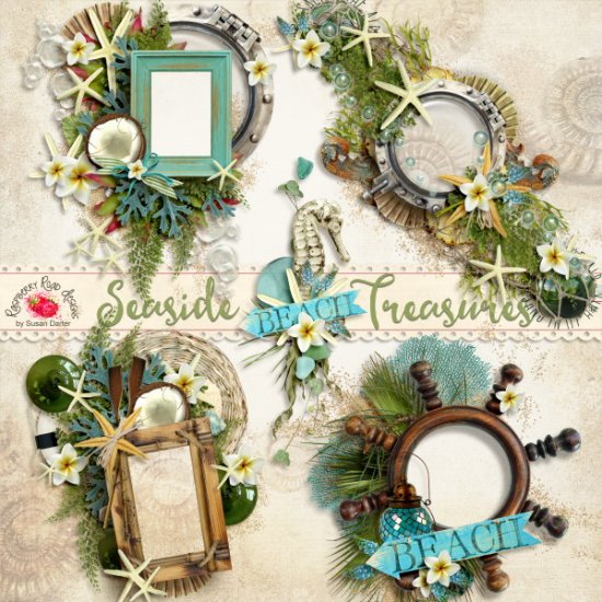 Seaside Treasures Cluster Set - Click Image to Close