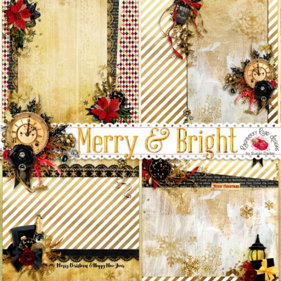 Merry & Bright Stacked Papers - Click Image to Close