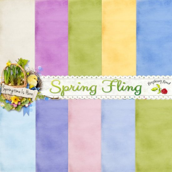 Spring Fling Solid Paper Set