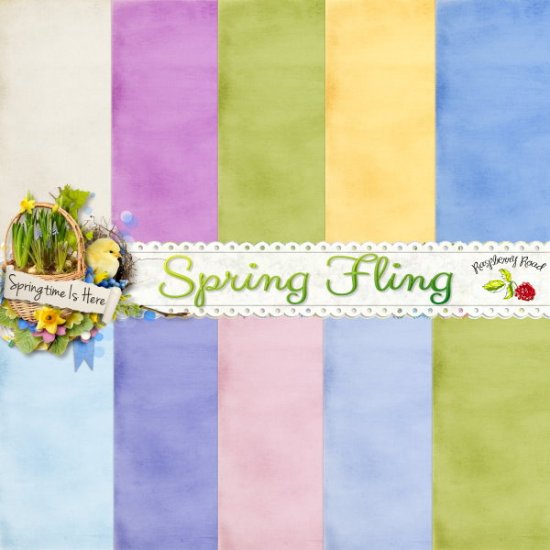 Spring Fling Solid Paper Set - Click Image to Close