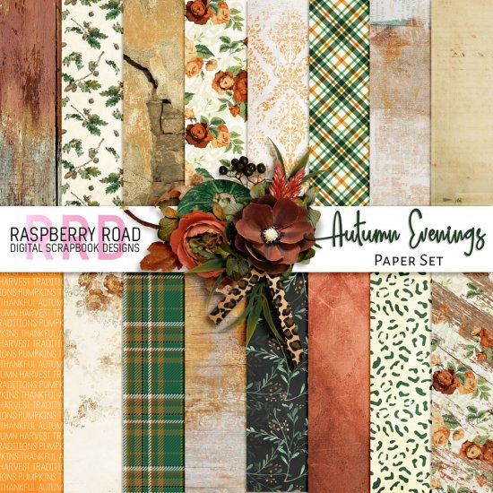 Autumn Evenings Paper Set - Click Image to Close