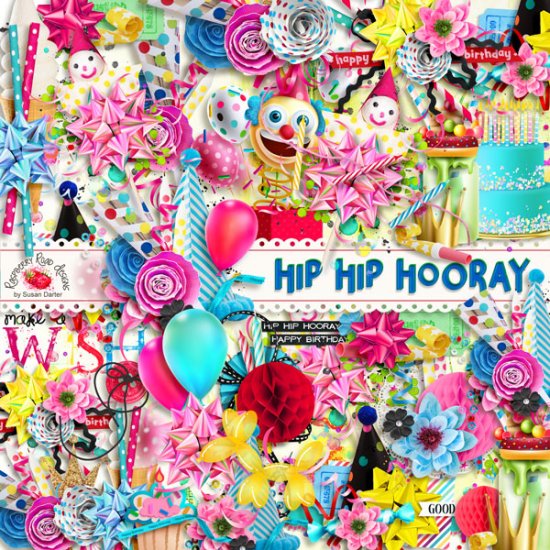 Hip Hip Hooray Side Clusters - Click Image to Close