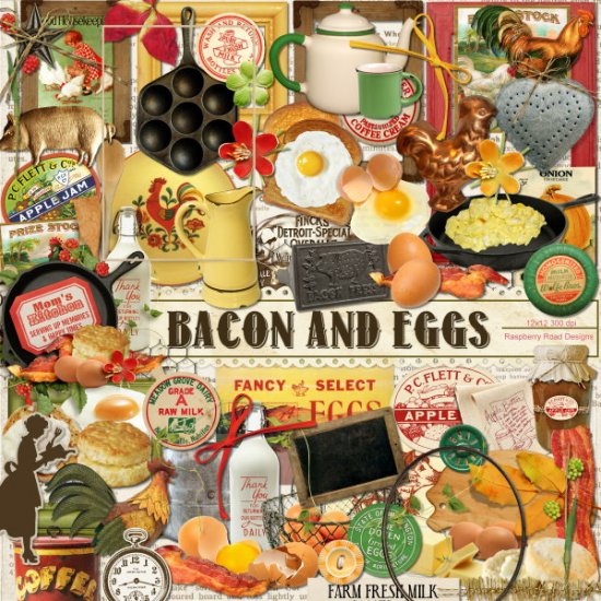 Bacon And Eggs Element Set - Click Image to Close