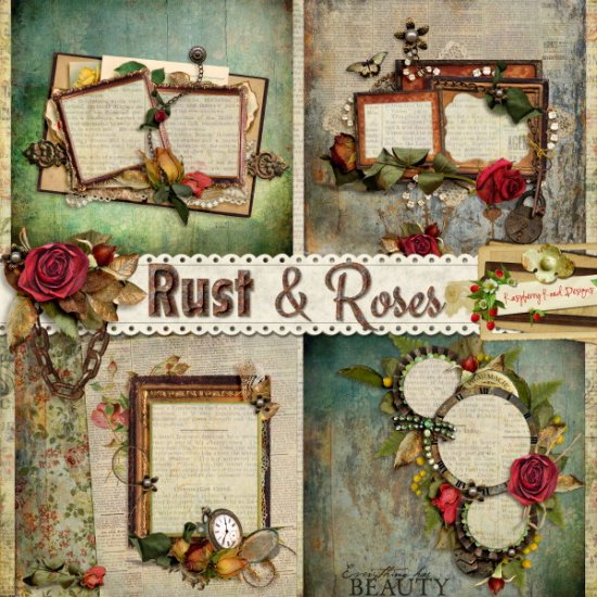 Rust And Roses QP Set - Click Image to Close
