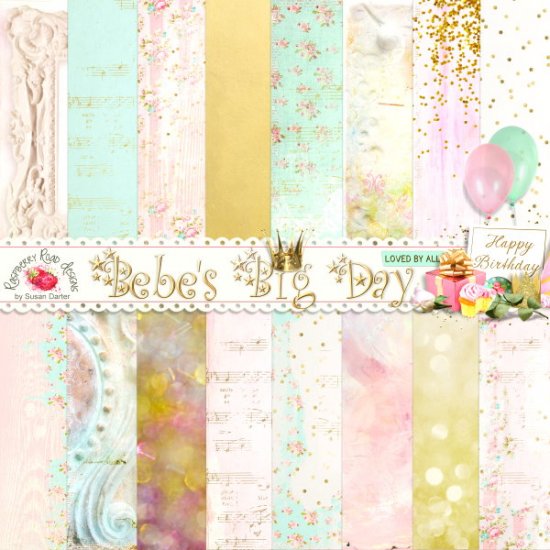 Bebe's Big Day Paper Set 1 - Click Image to Close