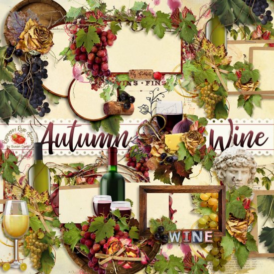 Autumn Wine Clusters - Click Image to Close