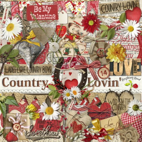 Country Lovin' Element Set - Click Image to Close