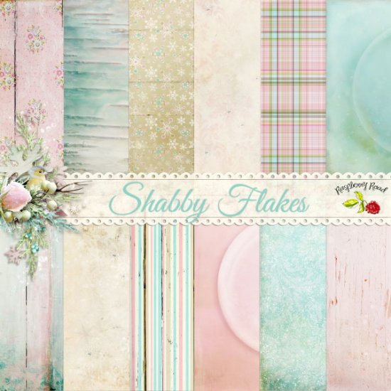 Shabby Flakes Paper Set - Click Image to Close