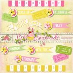 Pink Lemonade WordArt Set