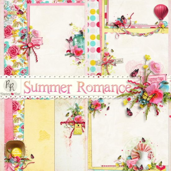 Summer Romance Stacked Papers