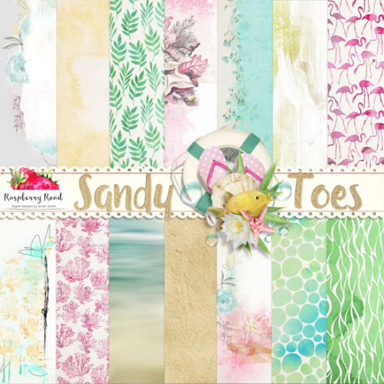 Sandy Toes Paper Set - Click Image to Close