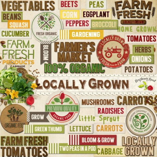 Locally Grown Wordart - Click Image to Close