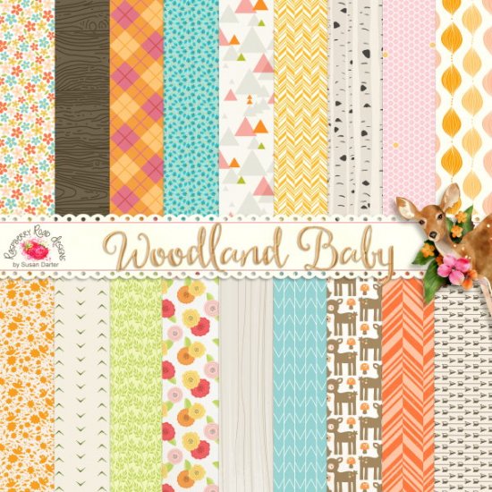 Woodland Baby Paper Set 2 - Click Image to Close