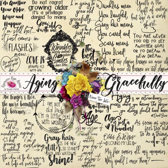 Aging Gracefully Word Art - Click Image to Close