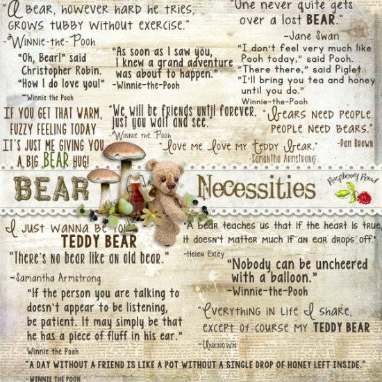 Bear Necessities Word Arts - Click Image to Close