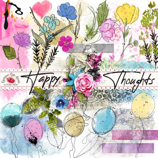 Happy Thoughts Watercolor Set - Click Image to Close