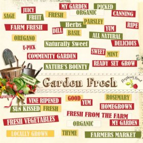 Garden Fresh Wordart