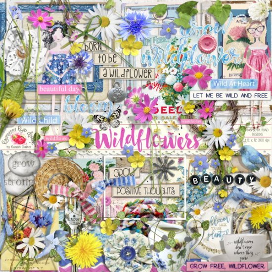 Wildflowers Element Set - Click Image to Close