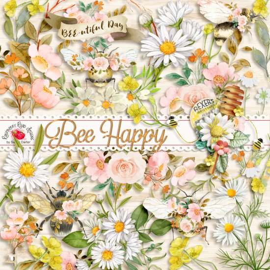 Bee Happy Clipart - Click Image to Close