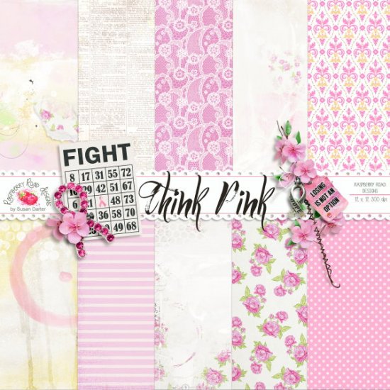 Think Pink Paper Set - Click Image to Close