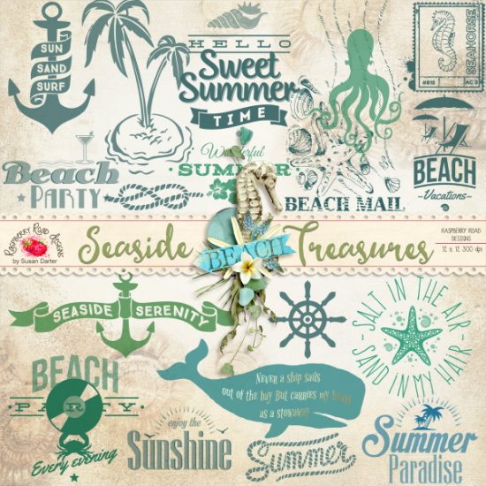 Seaside Treasures Stamp Set - Click Image to Close