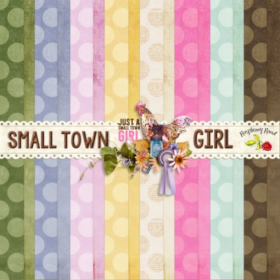 Small Town Girl Dots And Solids Paper Set - Click Image to Close