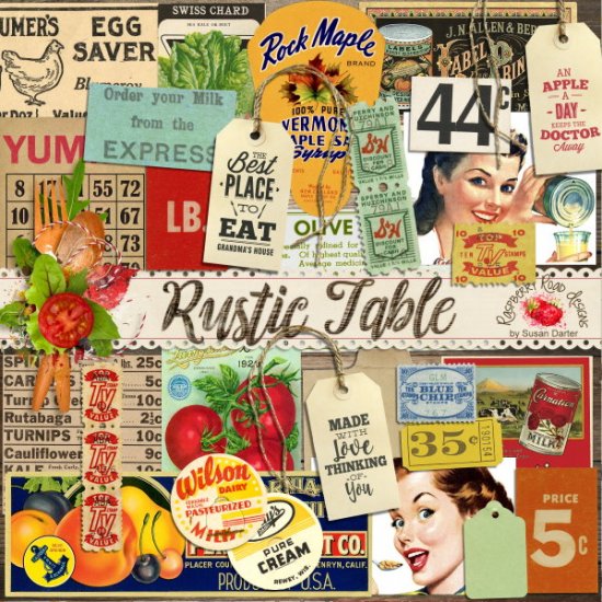 Rustic Table Ephemera - Click Image to Close