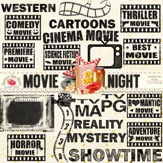 Movie Night Stamp Set - Click Image to Close
