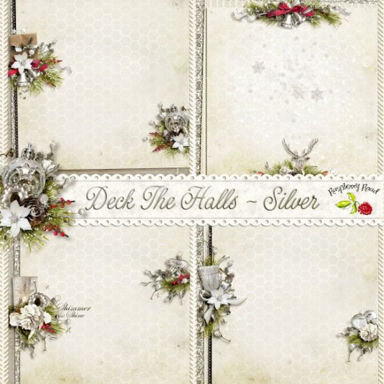 Deck The Halls - Silver Stacked Paper - Click Image to Close
