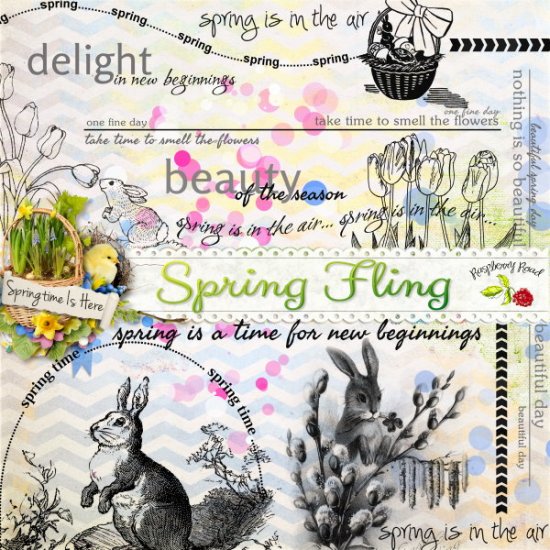 Spring Fling Stamp Set - Click Image to Close