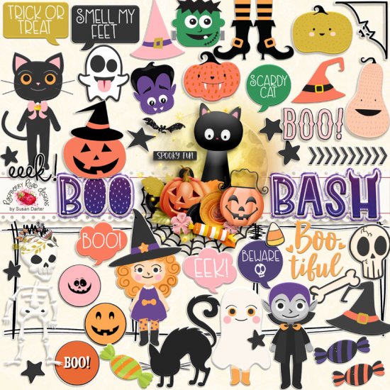 Boo Bash Puffy Stickers - Click Image to Close