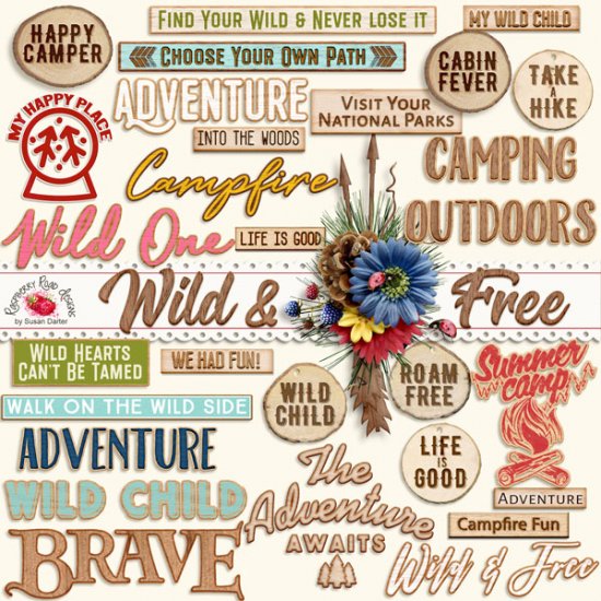 Wild & Free Wood Labels - Click Image to Close