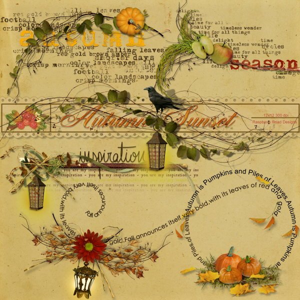 Autumn Sunset WordArt