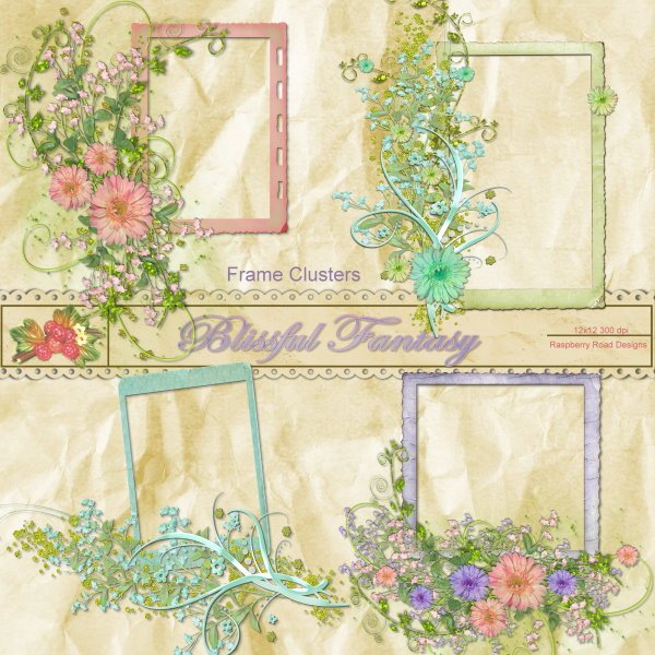 Blissful Fantasy Cluster Frames