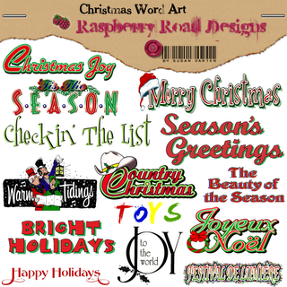 Christmas Word Art