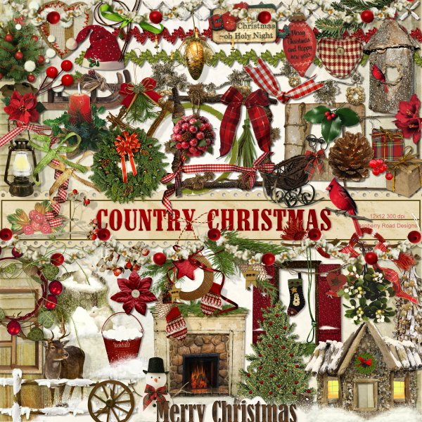 Country Christmas Elements