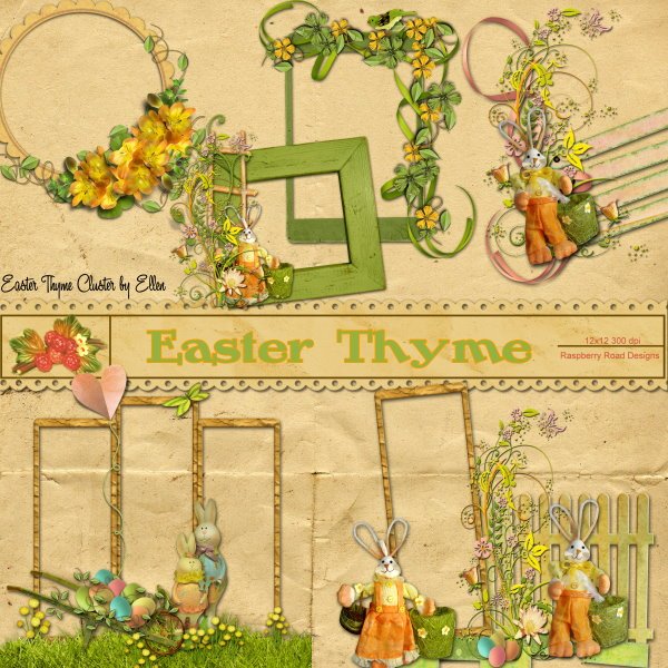 Easter Thyme Cluster Set