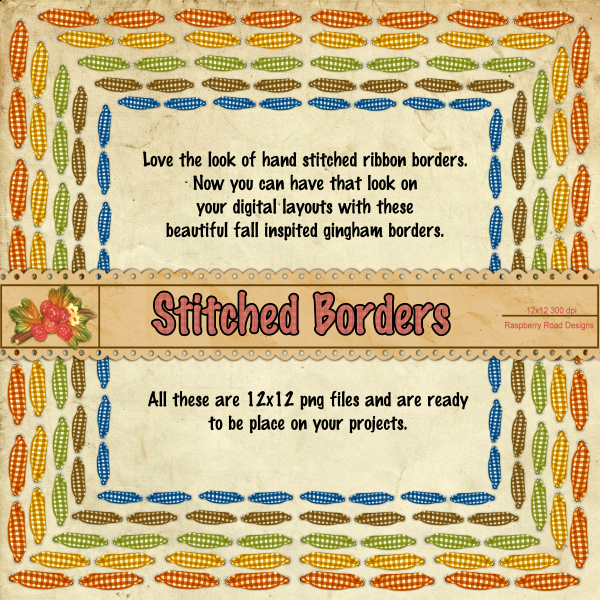 Gingham Stitched Borders