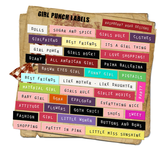Girl Punch Labels
