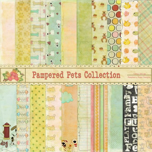 Pampered Pets Paper Set